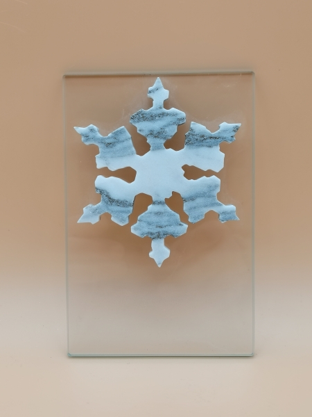 Schneeflocke auf Glas